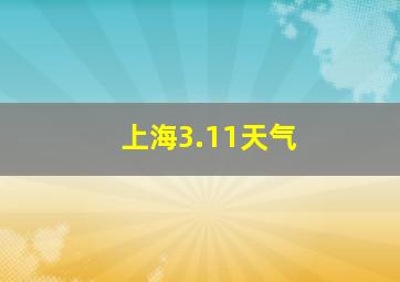 上海3.11天气