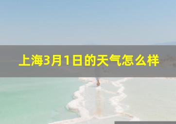 上海3月1日的天气怎么样