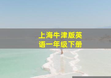 上海牛津版英语一年级下册