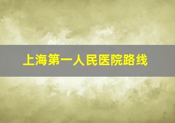 上海第一人民医院路线