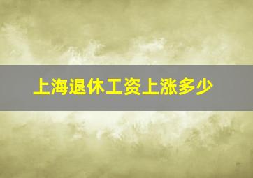 上海退休工资上涨多少