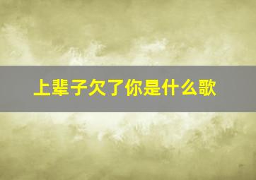 上辈子欠了你是什么歌