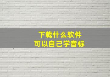 下载什么软件可以自己学音标