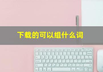 下载的可以组什么词