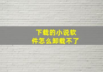 下载的小说软件怎么卸载不了