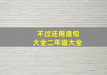 不过还用造句大全二年级大全