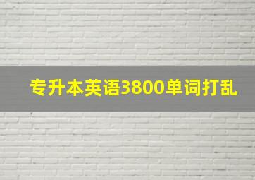 专升本英语3800单词打乱