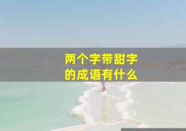 两个字带甜字的成语有什么