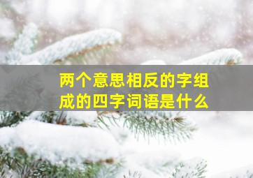 两个意思相反的字组成的四字词语是什么