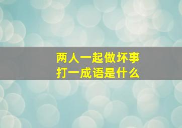 两人一起做坏事打一成语是什么