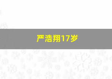 严浩翔17岁