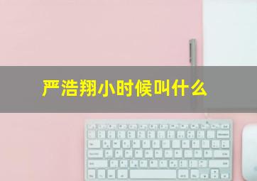 严浩翔小时候叫什么