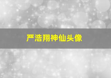 严浩翔神仙头像