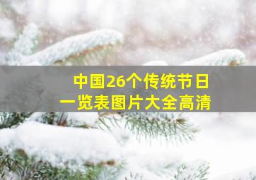 中国26个传统节日一览表图片大全高清