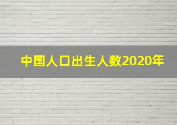 中国人口出生人数2020年