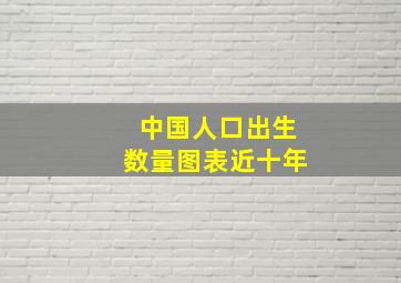 中国人口出生数量图表近十年