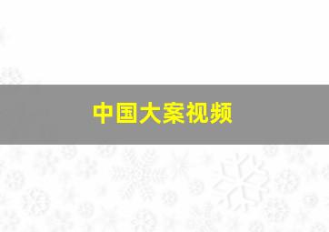 中国大案视频