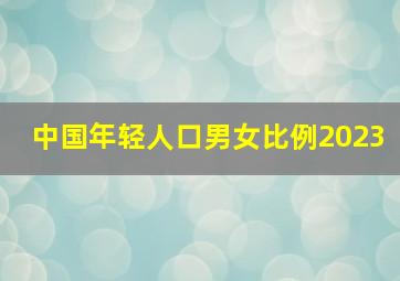 中国年轻人口男女比例2023