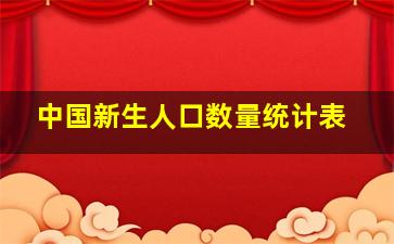 中国新生人口数量统计表