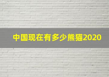 中国现在有多少熊猫2020