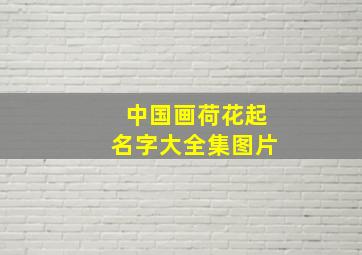 中国画荷花起名字大全集图片