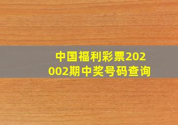 中国福利彩票202002期中奖号码查询