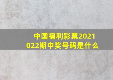 中国福利彩票2021022期中奖号码是什么