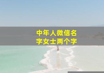 中年人微信名字女士两个字