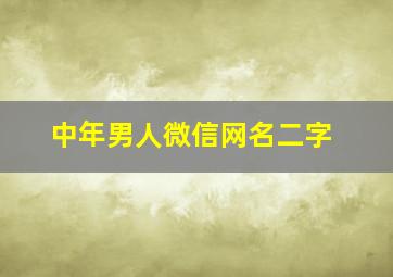 中年男人微信网名二字