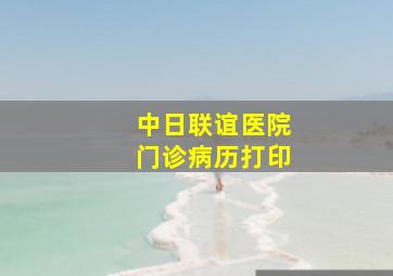 中日联谊医院门诊病历打印