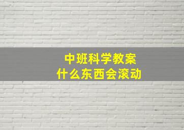 中班科学教案什么东西会滚动