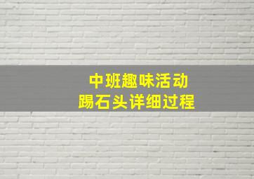 中班趣味活动踢石头详细过程