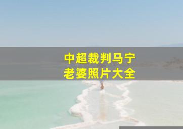 中超裁判马宁老婆照片大全