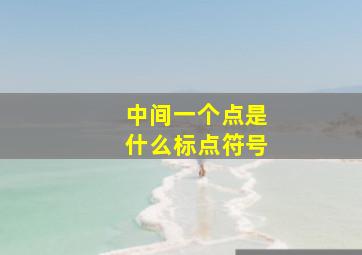 中间一个点是什么标点符号