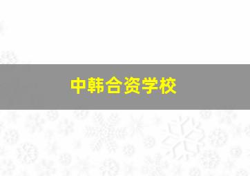 中韩合资学校