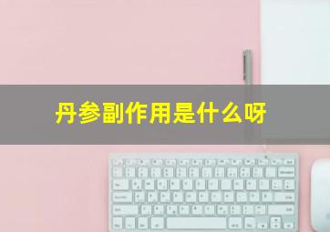 丹参副作用是什么呀