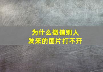 为什么微信别人发来的图片打不开