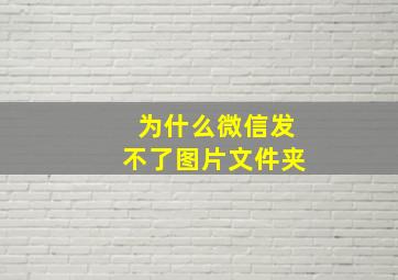 为什么微信发不了图片文件夹