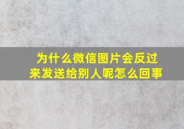 为什么微信图片会反过来发送给别人呢怎么回事