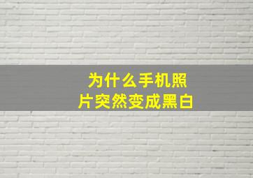 为什么手机照片突然变成黑白