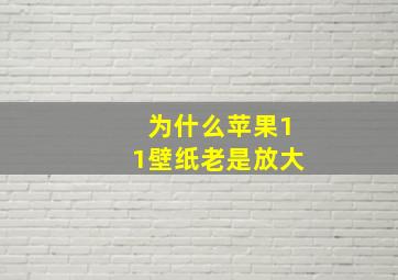 为什么苹果11壁纸老是放大