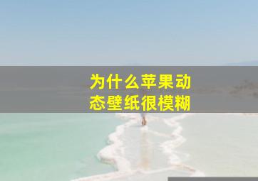 为什么苹果动态壁纸很模糊