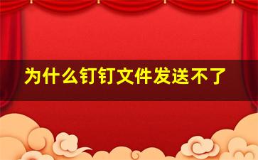 为什么钉钉文件发送不了