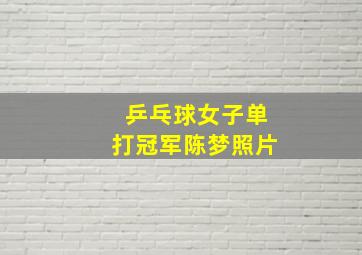 乒乓球女子单打冠军陈梦照片