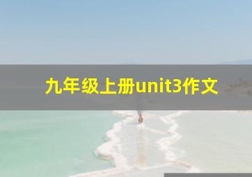 九年级上册unit3作文