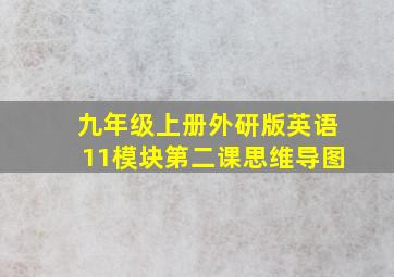 九年级上册外研版英语11模块第二课思维导图