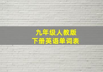 九年级人教版下册英语单词表