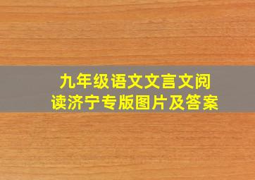 九年级语文文言文阅读济宁专版图片及答案