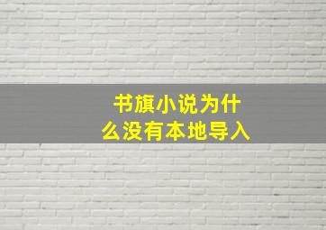 书旗小说为什么没有本地导入