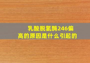 乳酸脱氢酶246偏高的原因是什么引起的